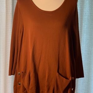 Chico’s Burnt Orange size3 sweater